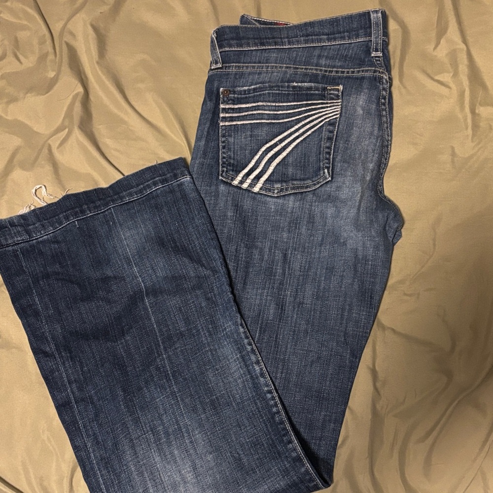 7 For All Mankind Dark Blue Denim Jeans